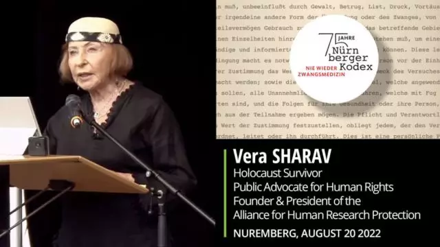 Vera Sharav Ã¢â‚¬Å“Unless All of Us Resist, Never Again is NowÃ¢â‚¬Â Ã¢â‚¬â€œ Full Speech Ã¢â‚¬â€œ Nuremberg, August 20, 2022
